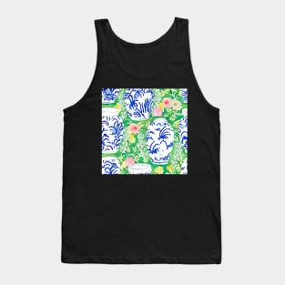 Wild flowers and chinoiserie jars Tank Top